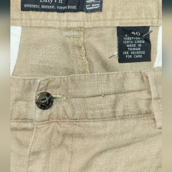 Gap Mens 100% Linen Shorts 40 x 8.5 Olive - Picture 5 of 6